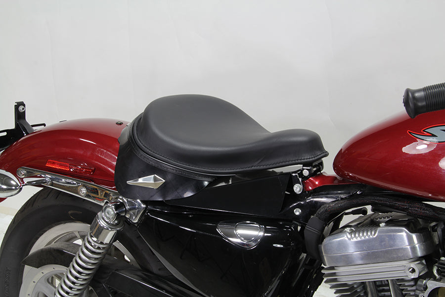 Black Leather Metro Police Solo Seat