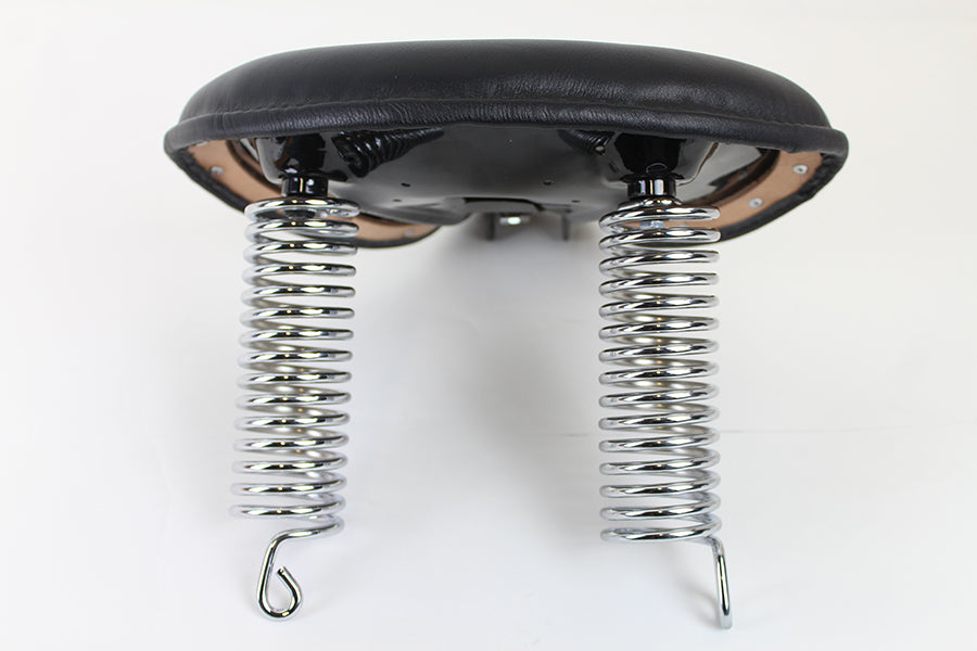 Black Leather Solo Seat