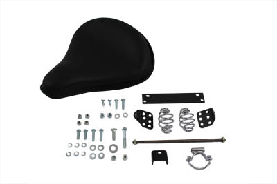 Black Leather Solo Seat With Mount Kit
