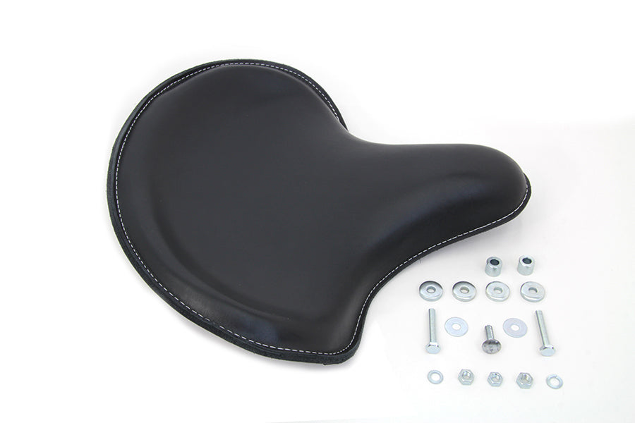 Black Leather Solo Seat