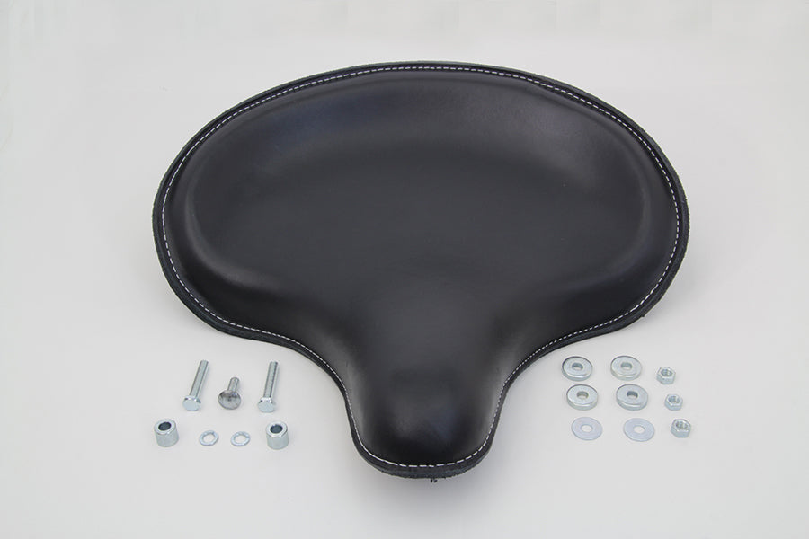 Black Leather Solo Seat
