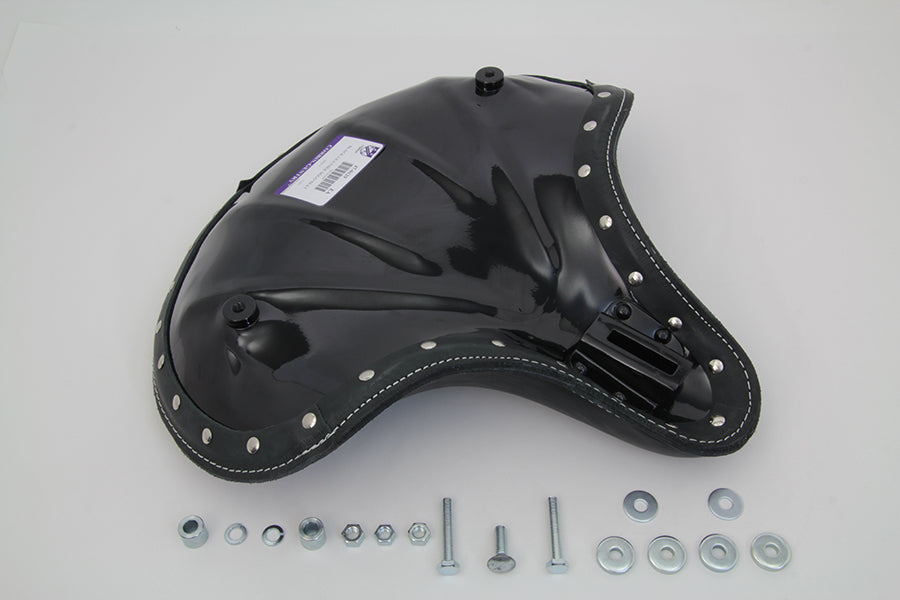 Black Leather Solo Seat