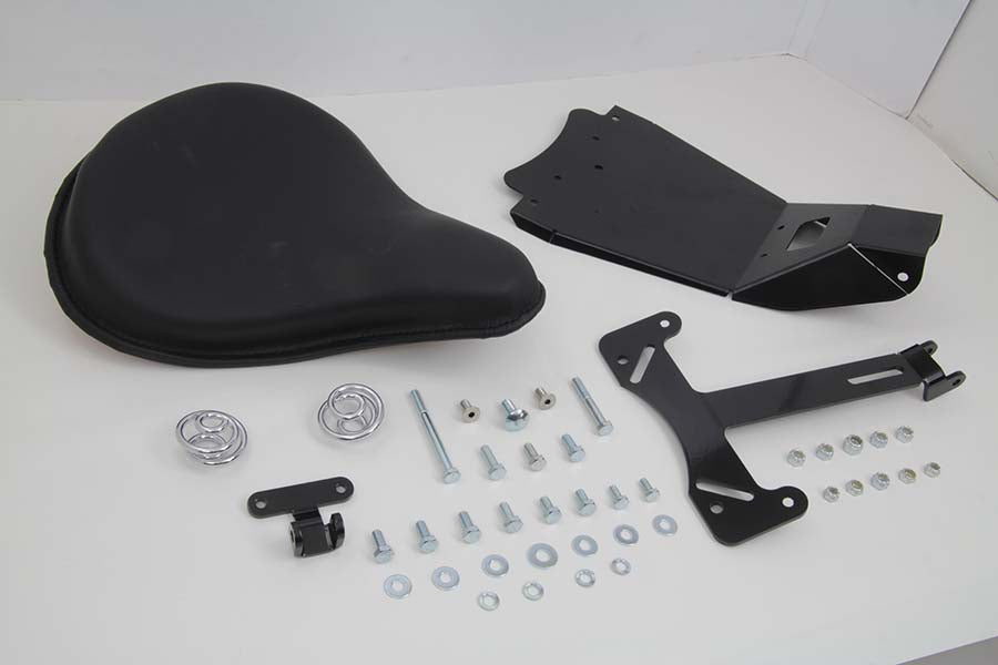 Black Leather Solo Seat and Mount Kit