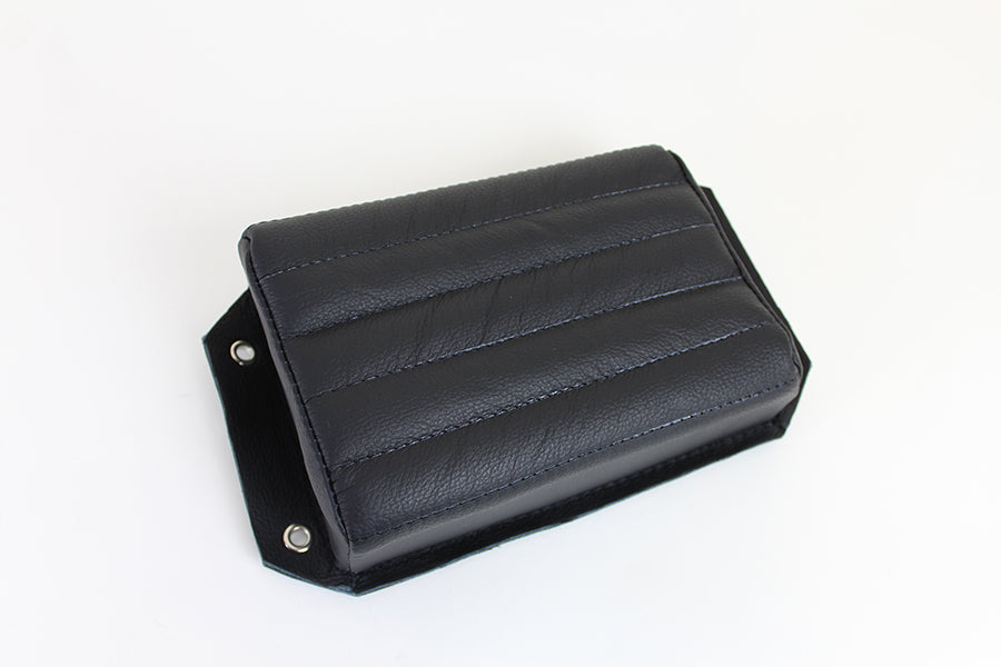Bates Black Leather Pillion Pad
