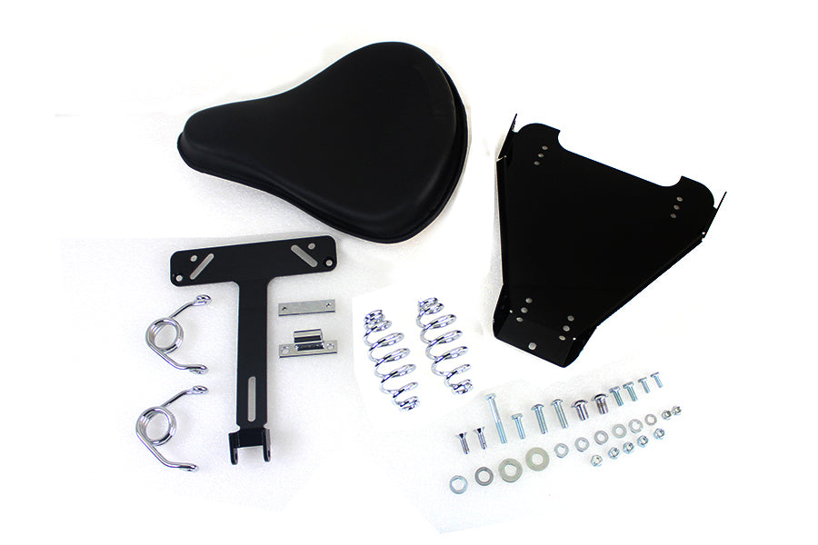 Black Leather Solo Seat With Mount Kit