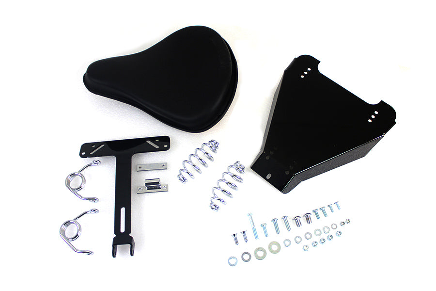 Black Leather Solo Seat With Mount Kit