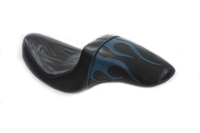 Hustler Gunfighter Teal Flame Seat