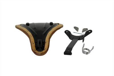 Brown Leather Velo Racer Solo Seat Kit