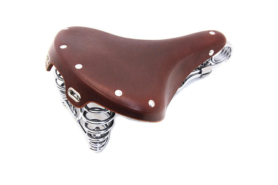 Double Steel Saddle Solo Seat Honey Brown