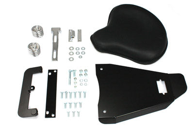 Black Leather Solo Seat With Mount Kit