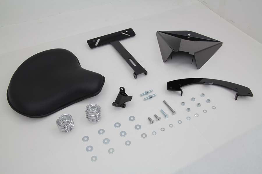 Black Leather Solo Seat With Mount Kit