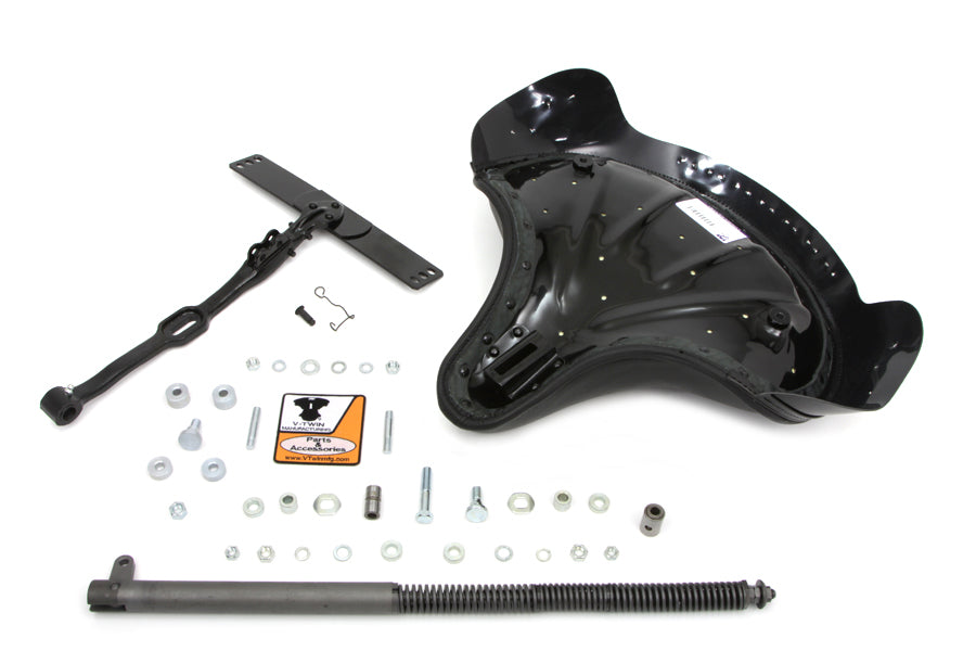 Black Leather Deluxe Solo Seat Kit