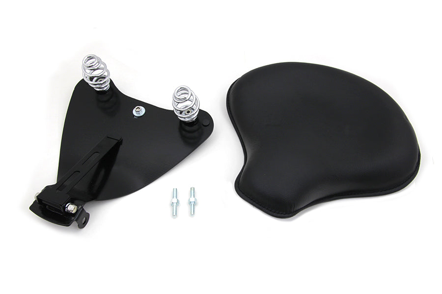 Black Leather Solo Seat with Mount Kit