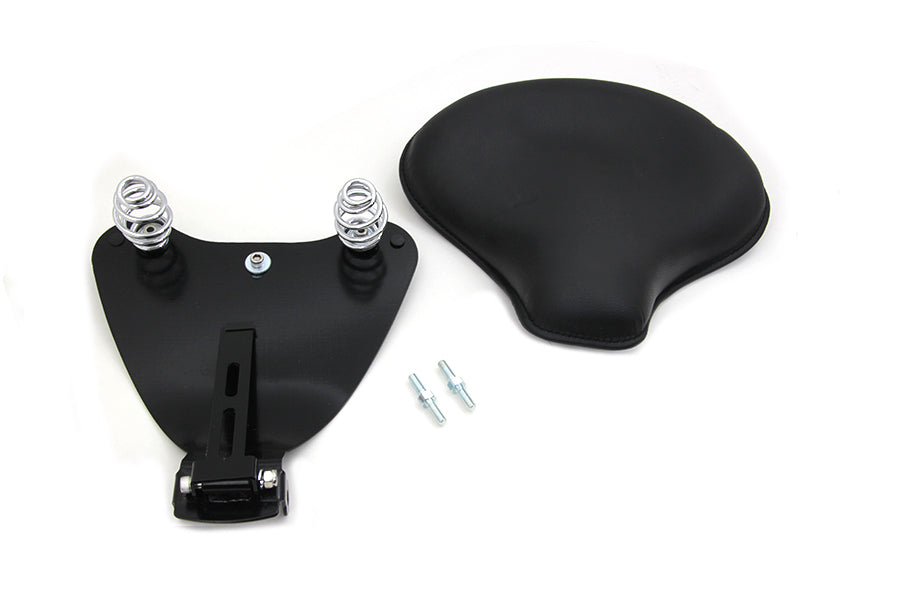 Black Leather Solo Seat with Mount Kit