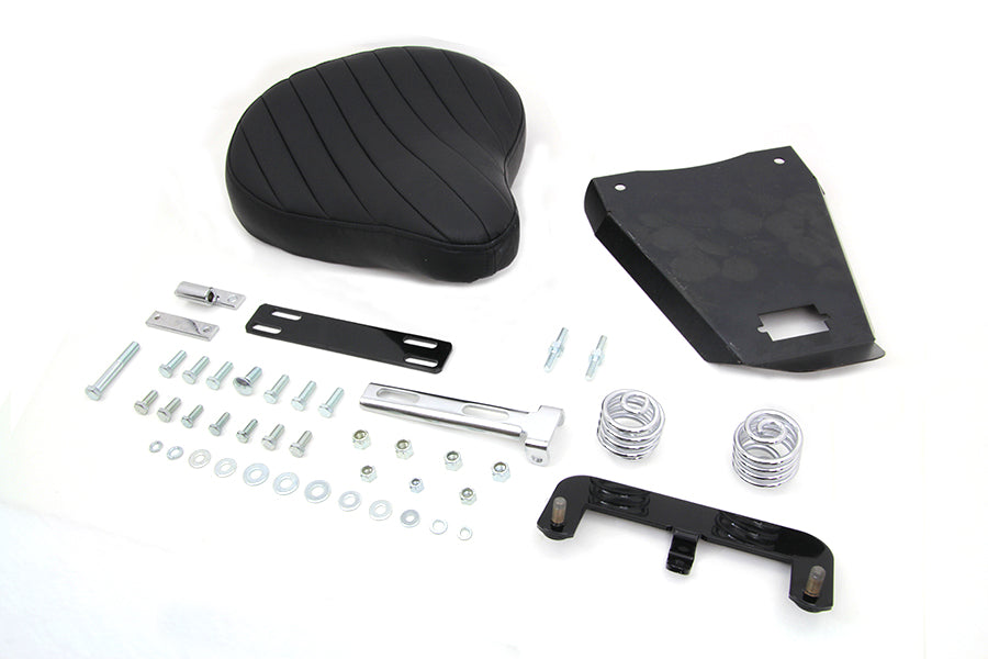 Black Leather Solo Seat With Mount Kit