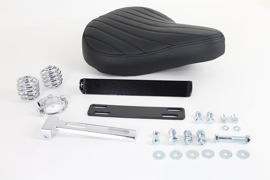Black Leather Solo Seat Kit