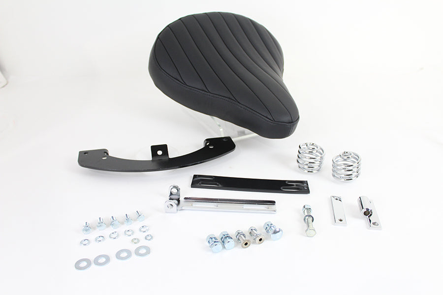 Black Leather Solo Seat Kit