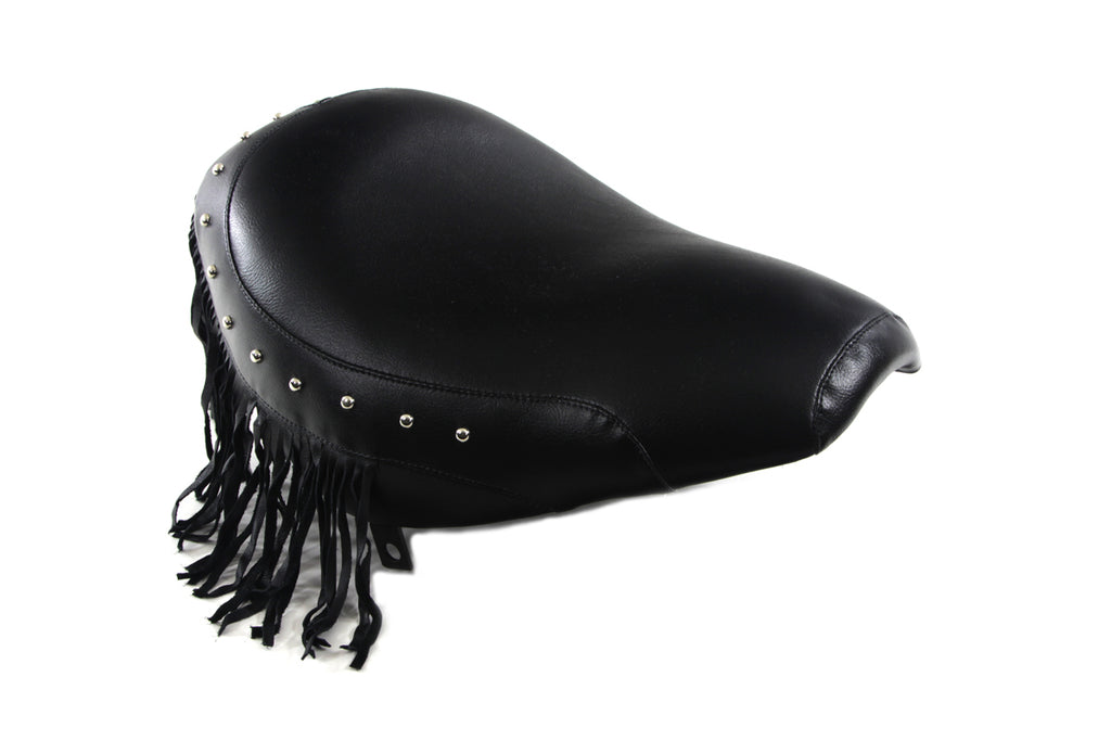 Frame Mount Solo Seat Fringe Style Black