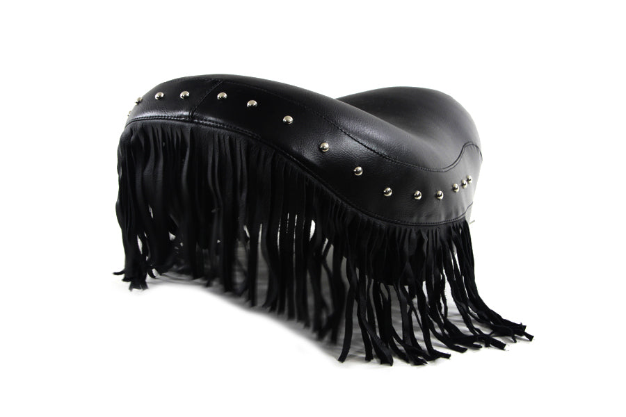 Frame Mount Solo Seat Fringe Style Black