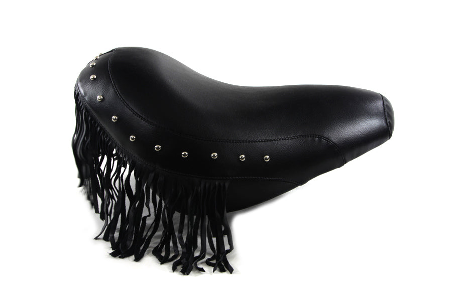 Frame Mount Solo Seat Fringe Style Black