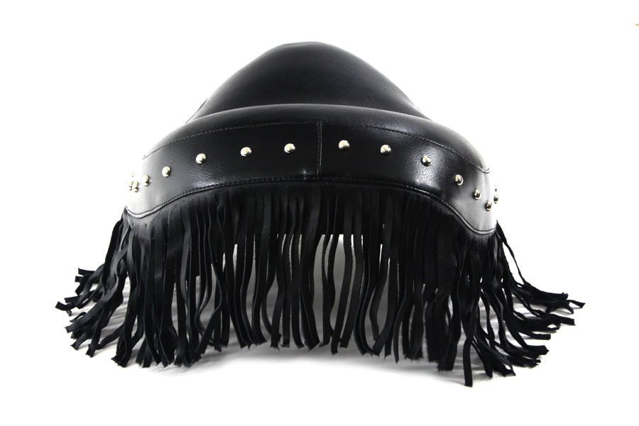 Frame Mount Solo Seat Fringe Style Black
