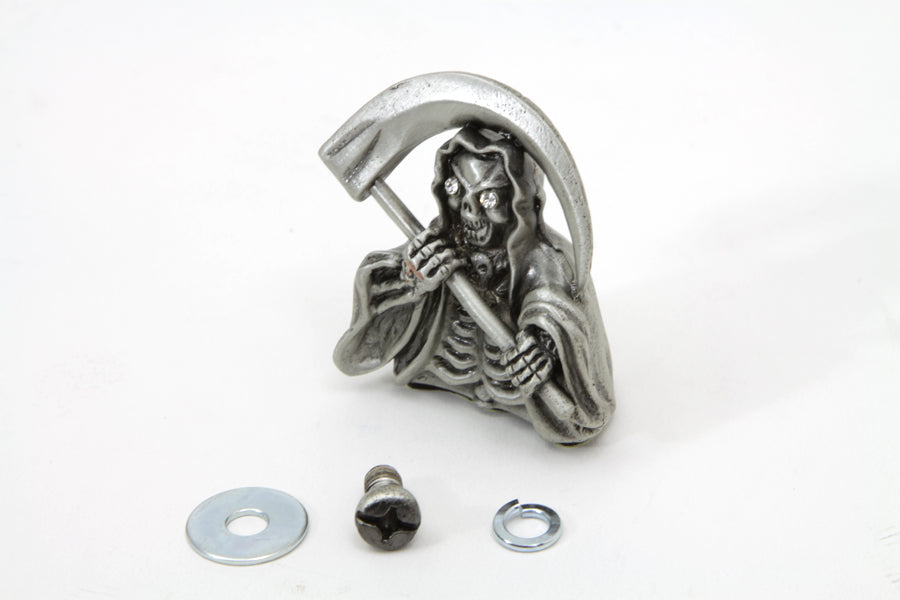 Grim Reaper Front Fender Top Ornament Silver