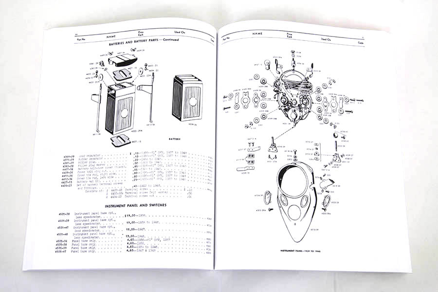 Spare Parts Book for 1936-1948 Knucklehead and Flathead
