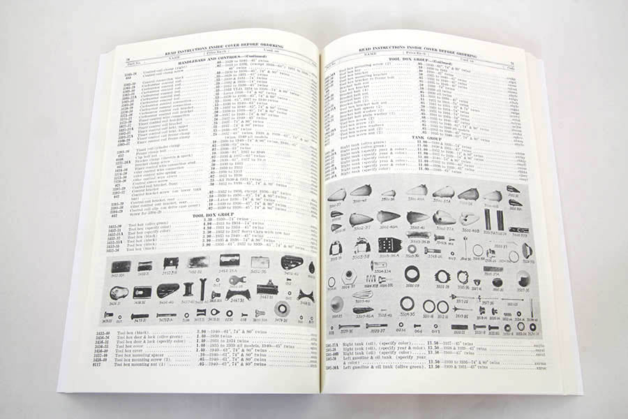 Spare Parts Book for 1930-1940 Big Twin