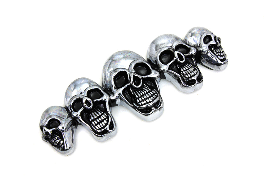 Pewter 5 Skull Emblem