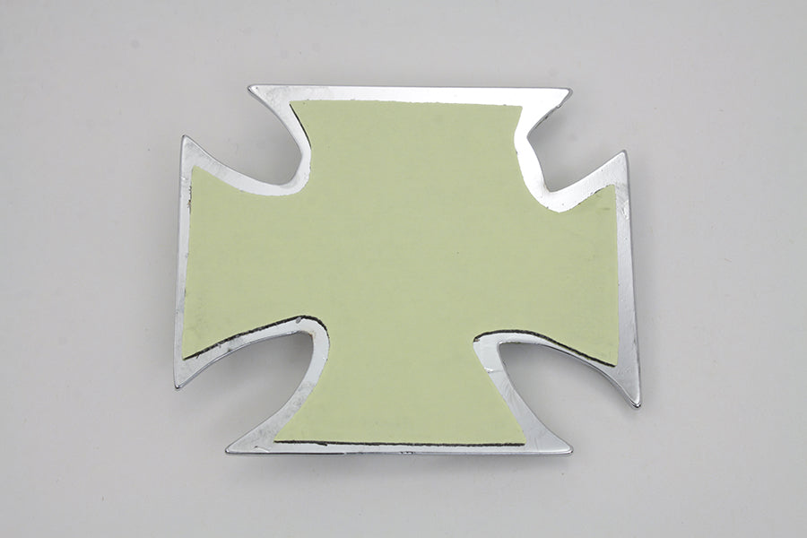Pewter Maltese Cross with Skull Emblem