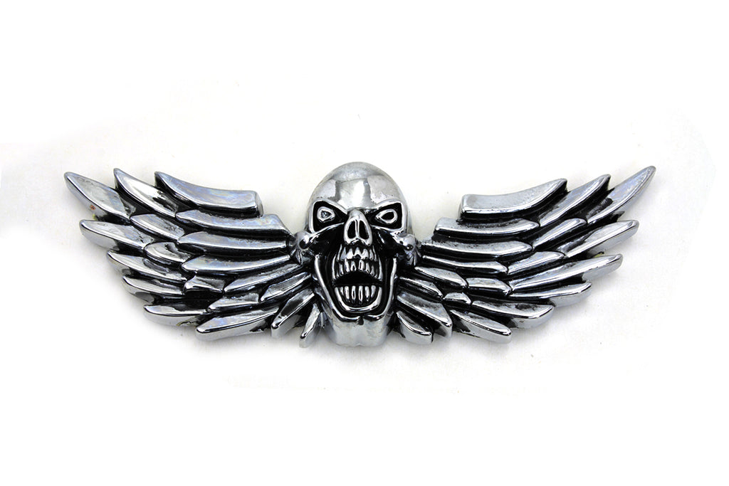 Pewter Winged Skull Emblem