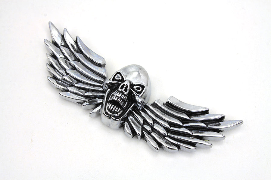 Pewter Winged Skull Emblem