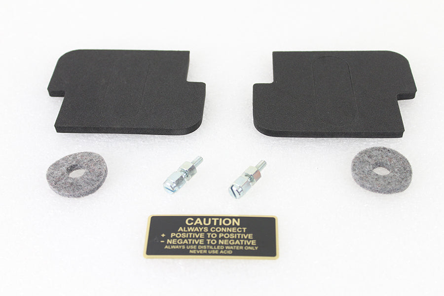 Battery Caution Tag & Terminal Kit Brass