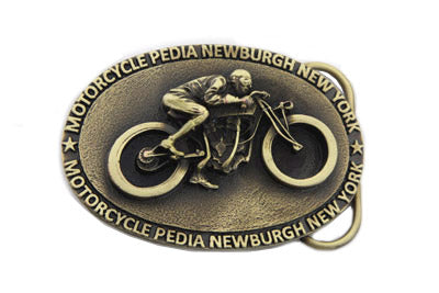 Motorcyclepedia Board Track Belt Buckle