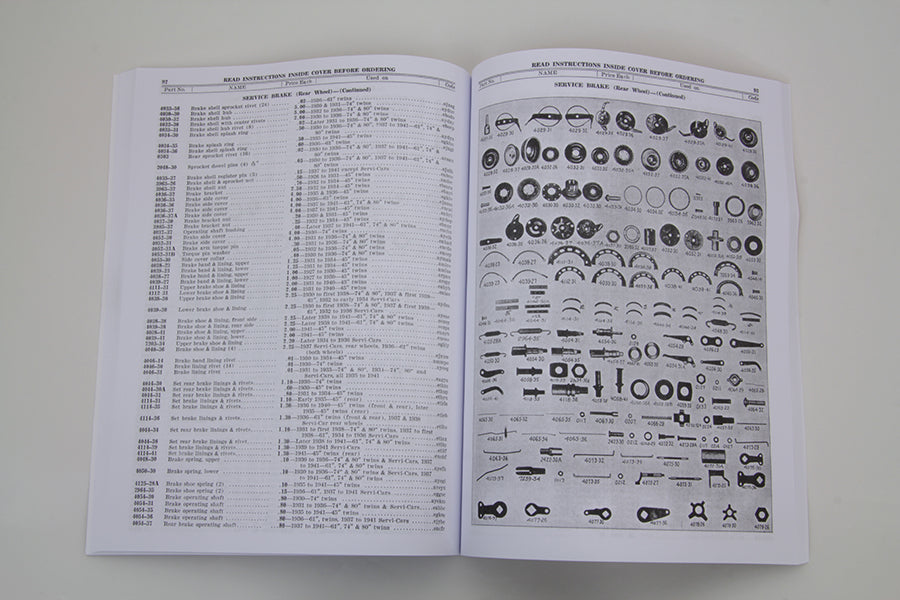 Spare Parts Book for 1930-1941