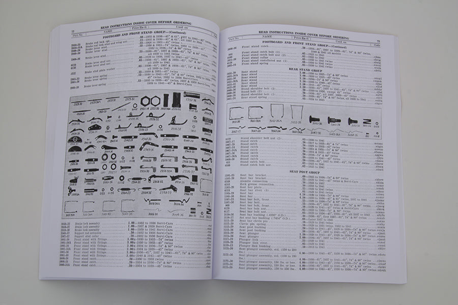 Spare Parts Book for 1930-1941
