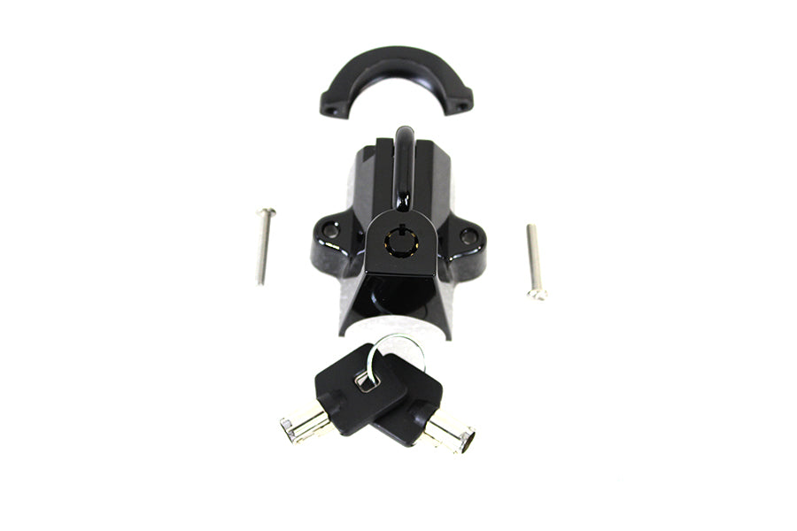 Black Helmet Lock with Pipe Key