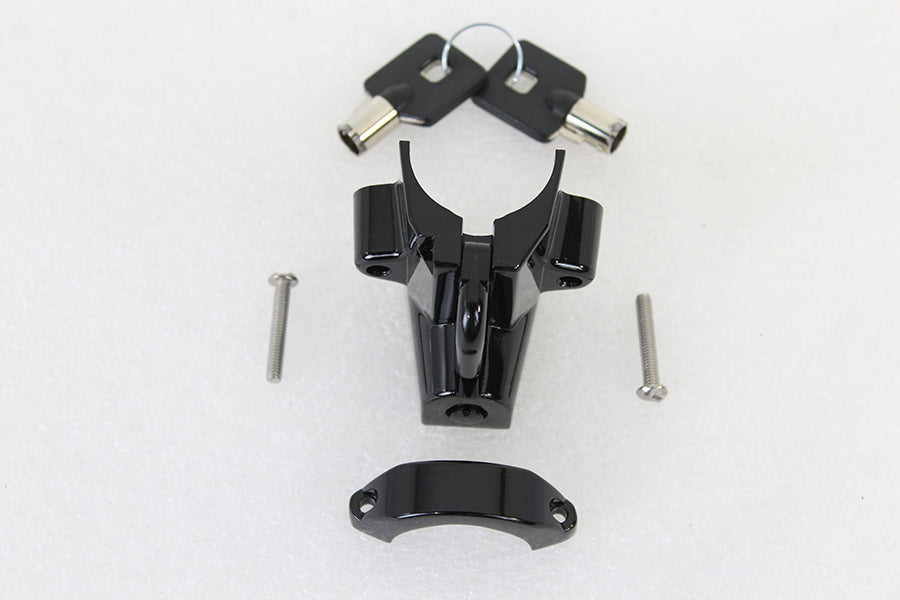 Black Helmet Lock with Pipe Key