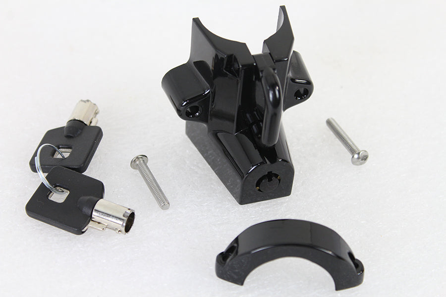 Black Helmet Lock with Pipe Key