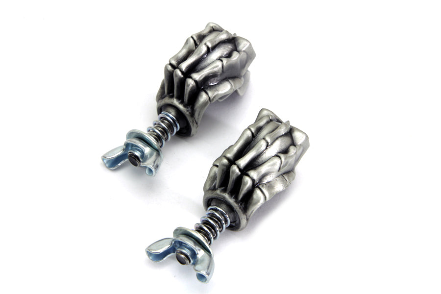 Skull with Skeleton Hand License Plate Topper Set