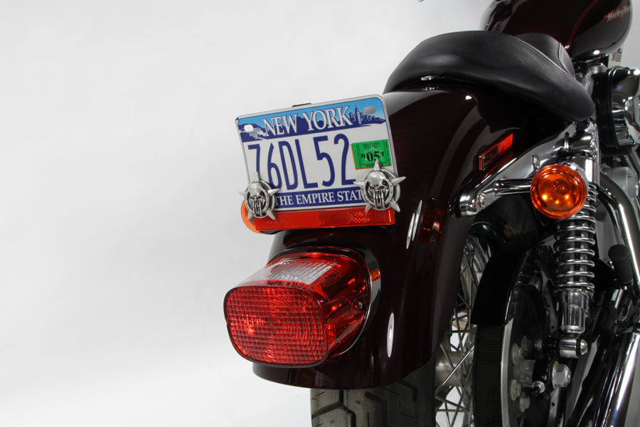 Skull on Star License Plate Topper Set