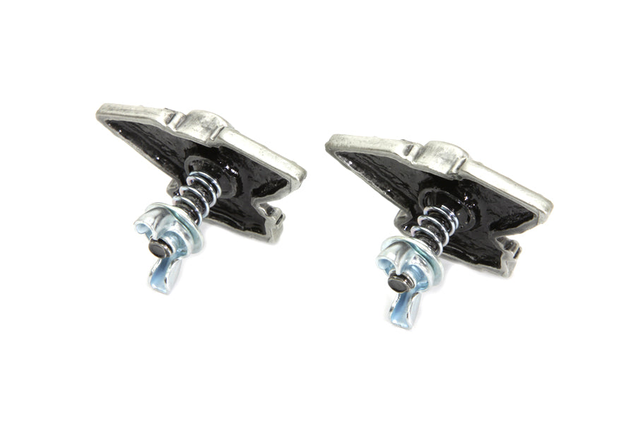 Skull on Panhead Engine License Plate Topper Set