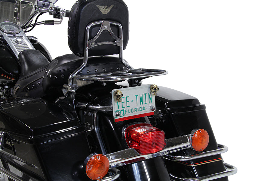 Gold Skull License Plate Bolt Set