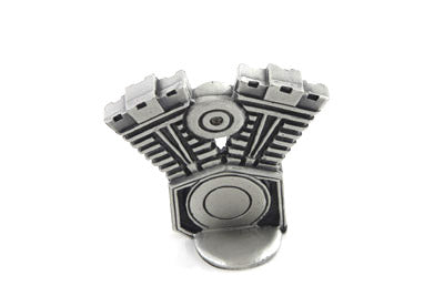 UPDATE: V-Twin Pewter Motorcycle Clock 3-1/2 Tall