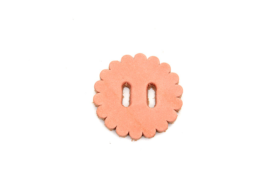Natural Leather Concho Rosette 1-3/4