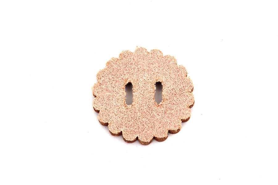 Natural Leather Concho Rosette 1-3/4