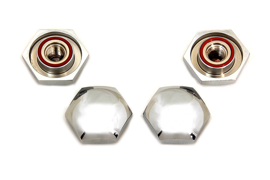 Rocker Shaft End Nut Stock Chrome