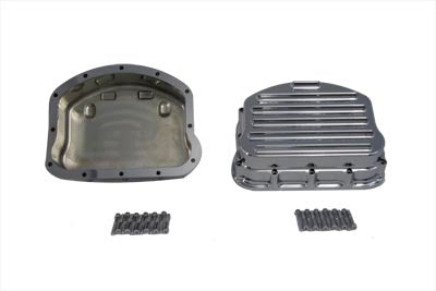 Finned Rocker Box Cover Set Chrome