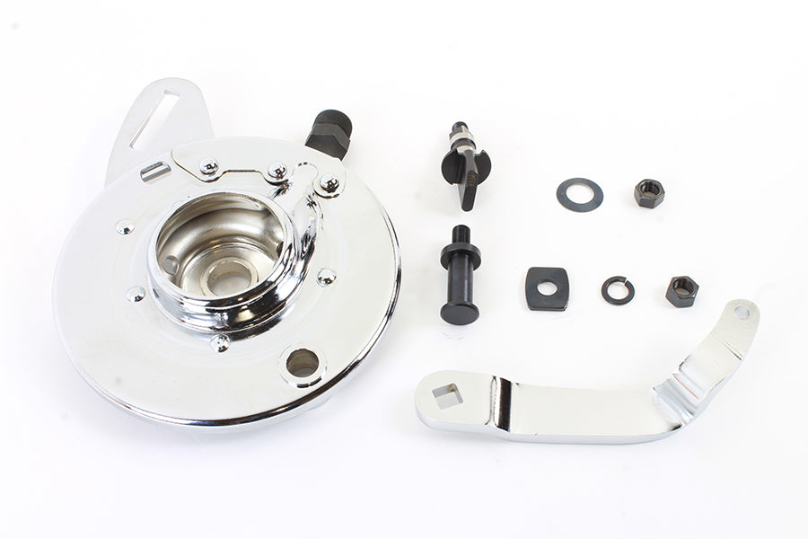 45 Rear Brake Backing Plate Kit Chrome