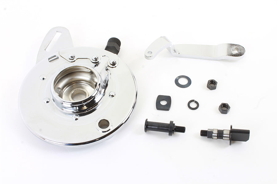 45 Rear Brake Backing Plate Kit Chrome